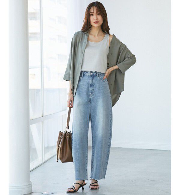 Rope&rsquo;Picnic「【emur/エミュール】カービーデニムパンツ」|デニム|