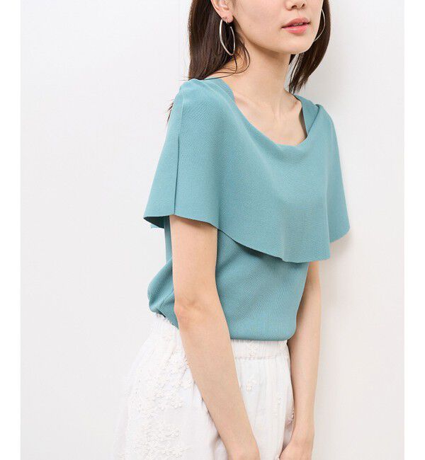 Rope&rsquo;Picnic「【UVカット・接触冷感・イージーケア】八方映えニット ケープニットプルオーバー」|ニット・セーター|