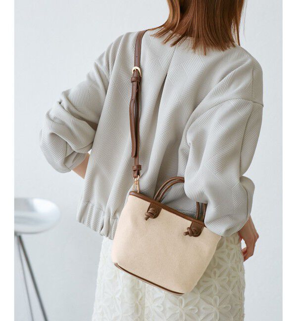 ROPE PICNIC PASSAGE「ノットハンドルキャンバスコンビミドルトート＆ショルダーバッグ」|トートバッグ|