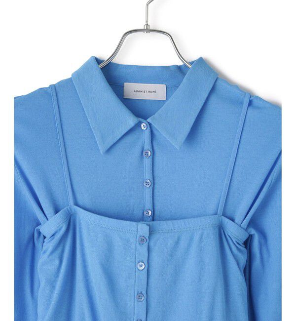 ADAM ET ROPE'「ベアキャミコンビカットソーカーディガン」|カーディガン|