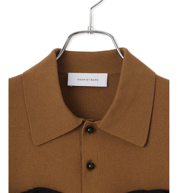 ADAM ET ROPE'「リボンポロニット」|ポロシャツ|