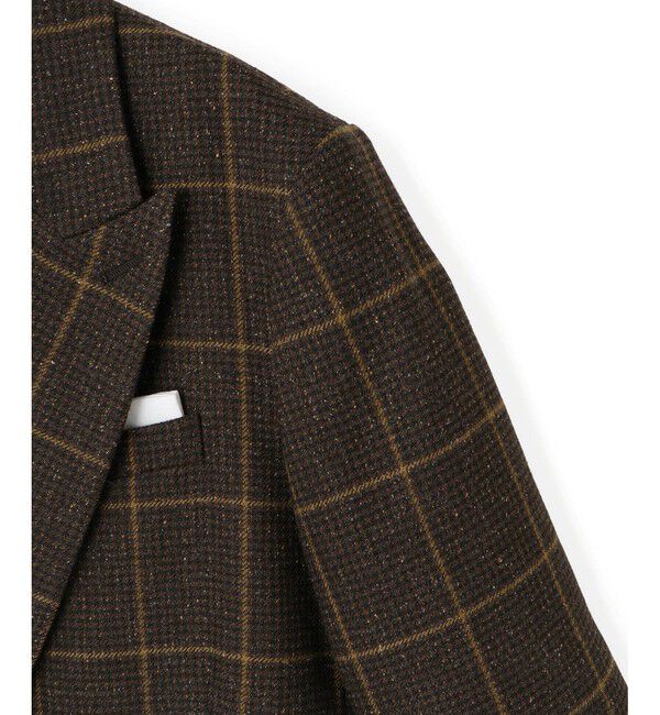 ADAM ET ROPE'「ダブルブレストツイード＆チェックジャケット」|テーラードジャケット|