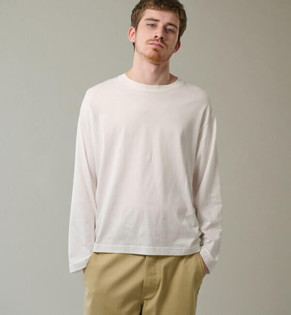 handvaerk「handvaerk | コットン クルーネック長袖Tシャツ MEN」|Tシャツ・カットソー|