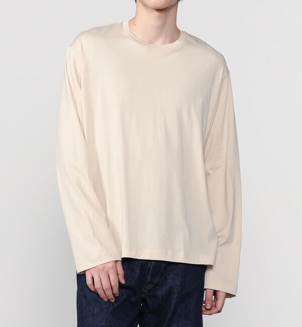 handvaerk「handvaerk | コットン クルーネック長袖Tシャツ MEN」|Tシャツ・カットソー|OATMEAL