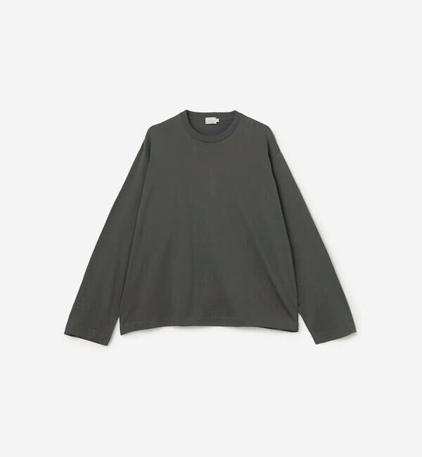 handvaerk「handvaerk | コットン クルーネック長袖Tシャツ MEN」|Tシャツ・カットソー|DKGREY