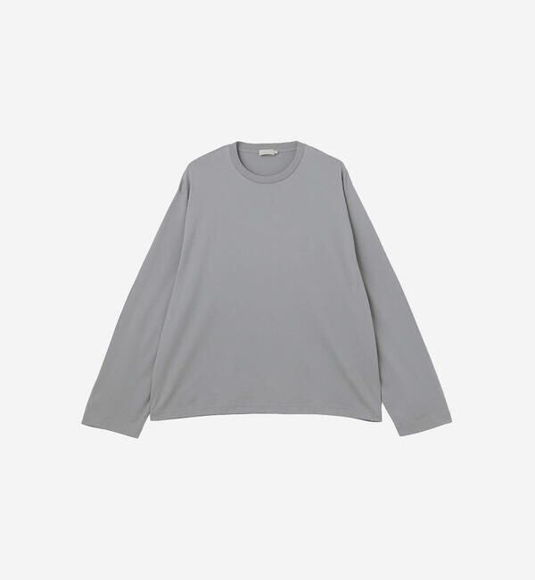 handvaerk「handvaerk | コットン クルーネック長袖Tシャツ MEN」|Tシャツ・カットソー|GREY系1