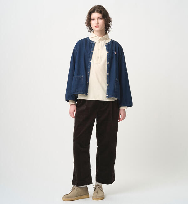 DANTON「DANTON | コーデュロイ イージークロップドパンツ WOMEN」|チノ|