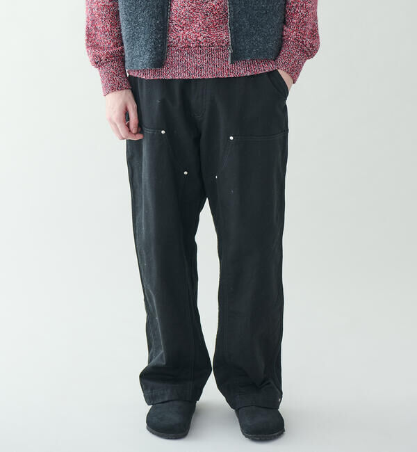 ORCIVAL「ORCIVAL | コットンカツラギ ダブルニーイージーパンツ MEN」|チノ|BLACK