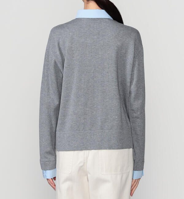  「ADAWAS | レイヤードディティール ニットシャツ WOMEN」|シャツ・ブラウス|