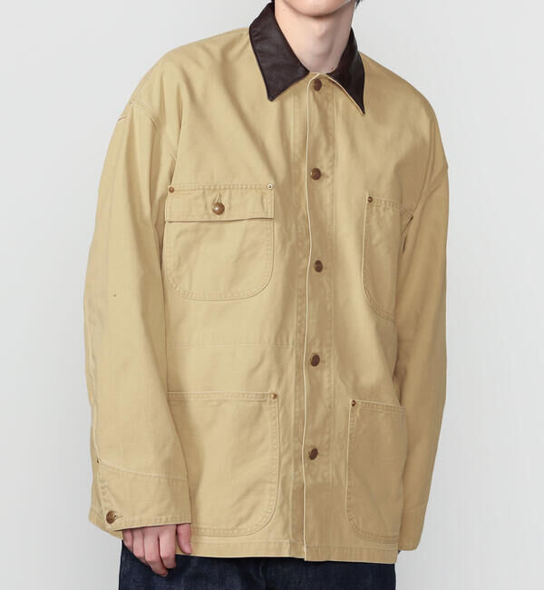  「orSlow | 〈別注〉RELAX FIT DUCK COVERALL MEN」|テーラードジャケット|BEIGE