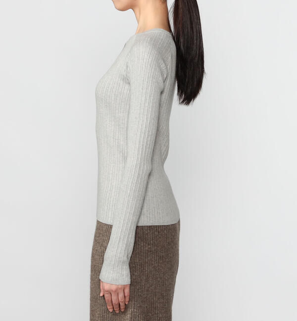  「RYE TENDER | ヘンリーネック リブニット WOMEN」|ニット・セーター|
