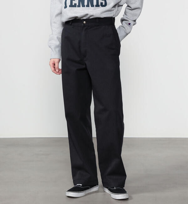  「TUF-NUT | T/C TWILL WIDE WORK TROUSERS MEN」|チノ|BLACK