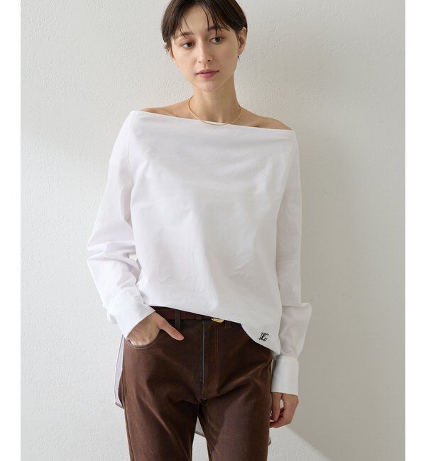  「ブロードオフショルダーブラウス」|シャツ・ブラウス|