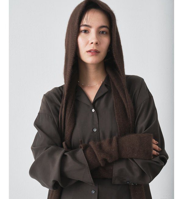  「【THROW】別注カラー Hoodie Scarf」|マフラー|ブラウン