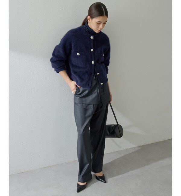  「ファーボタンジャケット」|ニット・セーター|