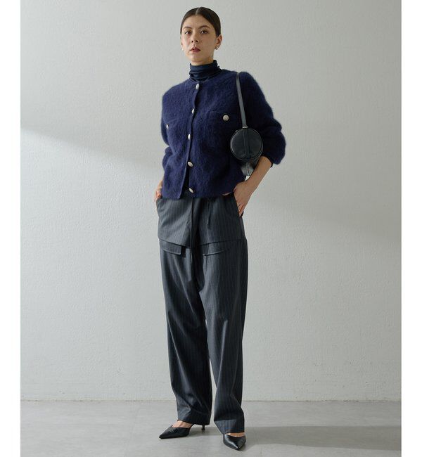  「ファーボタンジャケット」|ニット・セーター|