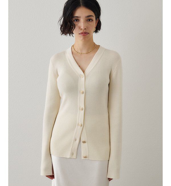  「リブニットカーディガン」|ニット・セーター|