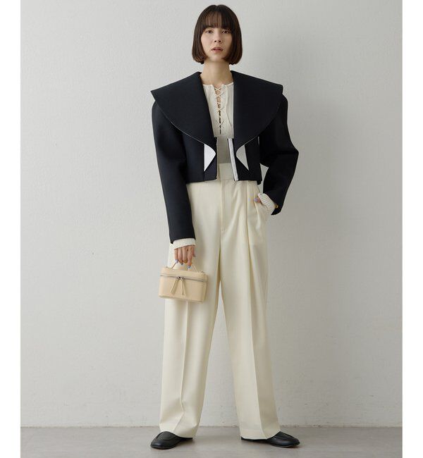  「RAW SILKレースアッププルオーバー」|ニット・セーター|