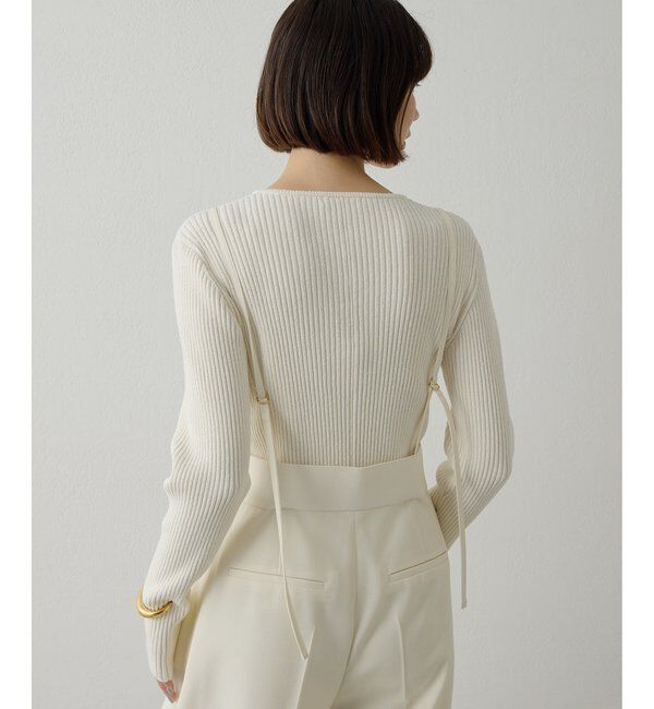  「RAW SILKレースアッププルオーバー」|ニット・セーター|