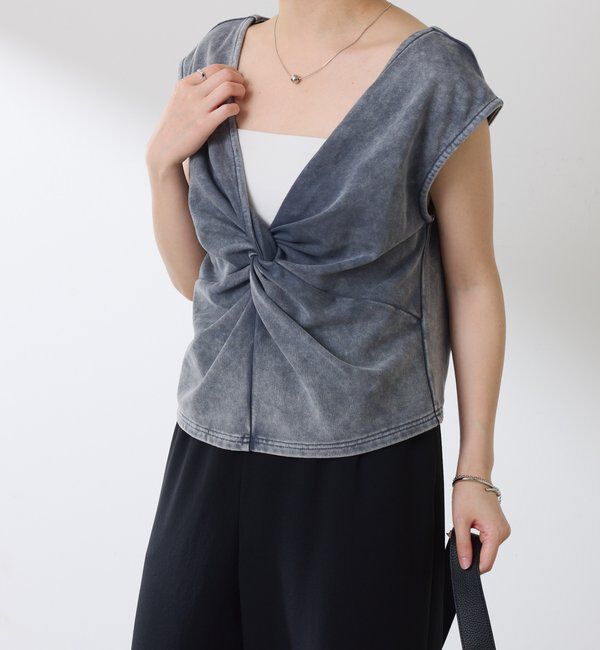  「Q.anos ツイストタンクトップ」|Tシャツ・カットソー|