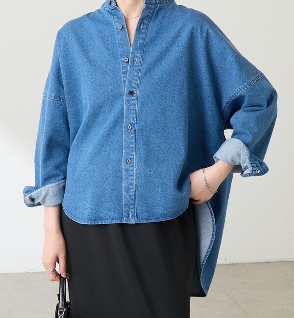  「Q.anos デニムシャツジャケット」|シャツ・ブラウス|