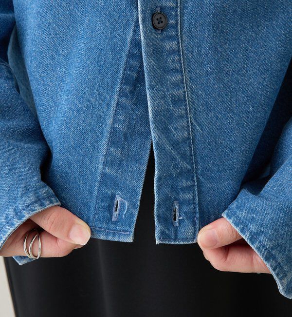  「Q.anos デニムシャツジャケット」|シャツ・ブラウス|