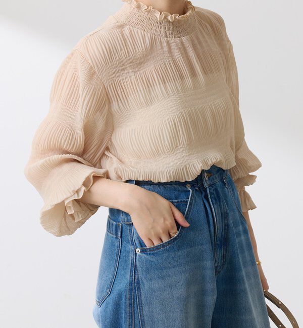  「ジョーゼットプリーツブラウス」|シャツ・ブラウス|