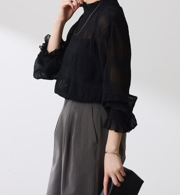  「ジョーゼットプリーツブラウス」|シャツ・ブラウス|