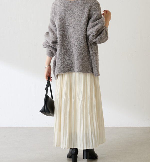  「【マルチに着れる】ウールブレンドモールオーバーニット」|ニット・セーター|