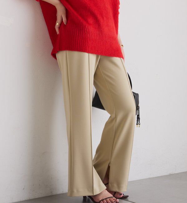  「ピンタックセミフレアーパンツ」|チノ|