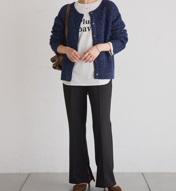  「ピンタックセミフレアーパンツ」|チノ|