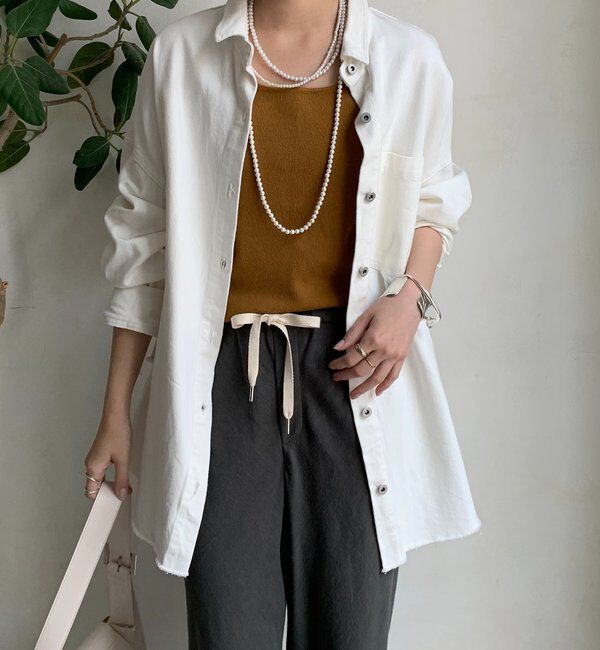  「【新色追加】ダメージデニムシャツ」|シャツ・ブラウス|