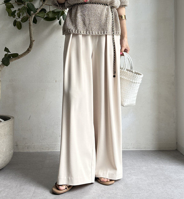  「【累計販売数3万枚突破/22色４サイズ展開！】タックワイドパンツ」|チノ|