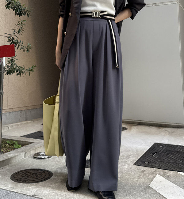  「【累計販売数3万枚突破/22色４サイズ展開！】タックワイドパンツ」|チノ|