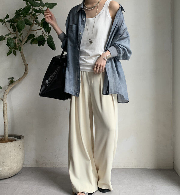  「ラメステッチキャミタンク」|Tシャツ・カットソー|