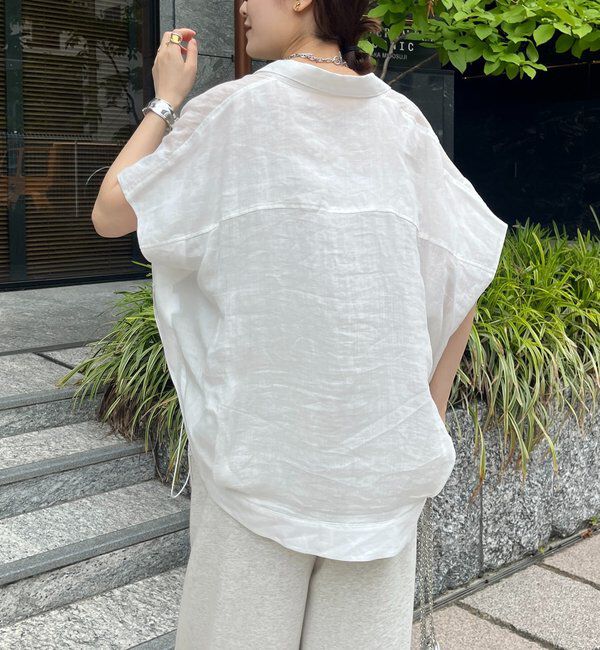  「リネンドロストフレンチシャツ」|シャツ・ブラウス|