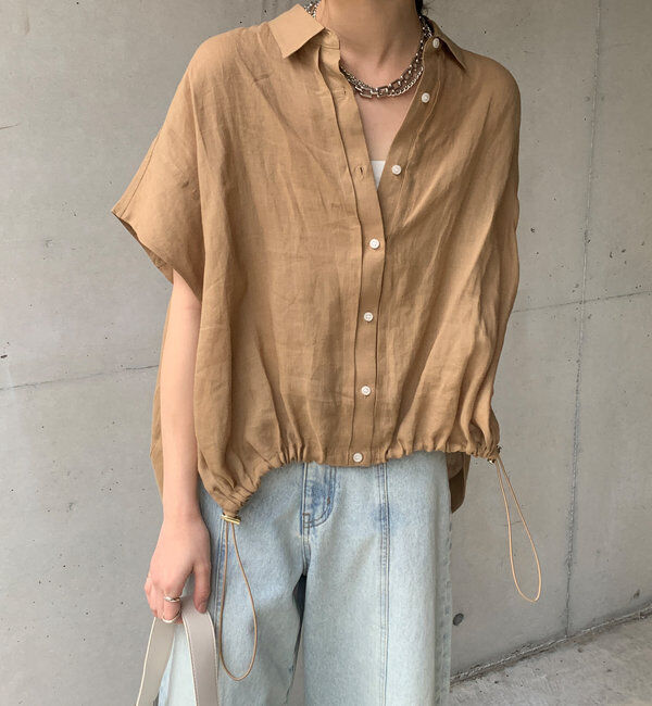  「リネンドロストフレンチシャツ」|シャツ・ブラウス|