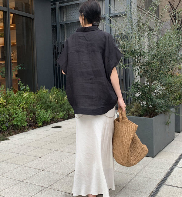  「リネンドロストフレンチシャツ」|シャツ・ブラウス|