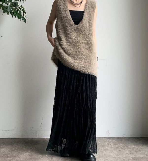  「レースワッシャースカート」|スカート|