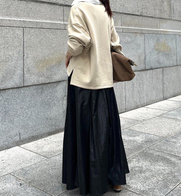  「【インフルエンサー OKOCHI企画】シャツ襟ラガースウェットトップス」|Tシャツ・カットソー|