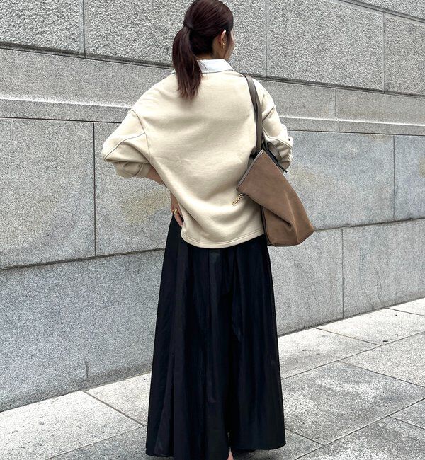  「【インフルエンサー OKOCHI企画】シャツ襟ラガースウェットトップス」|Tシャツ・カットソー|