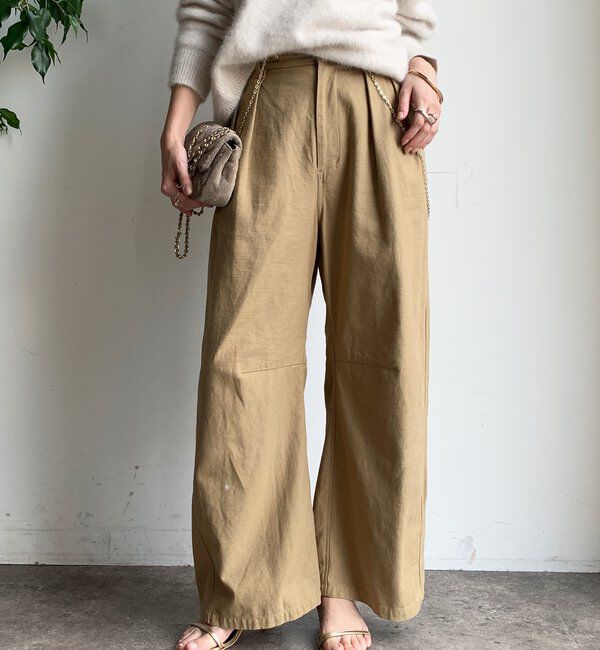  「タックトラウザーパンツ」|チノ|