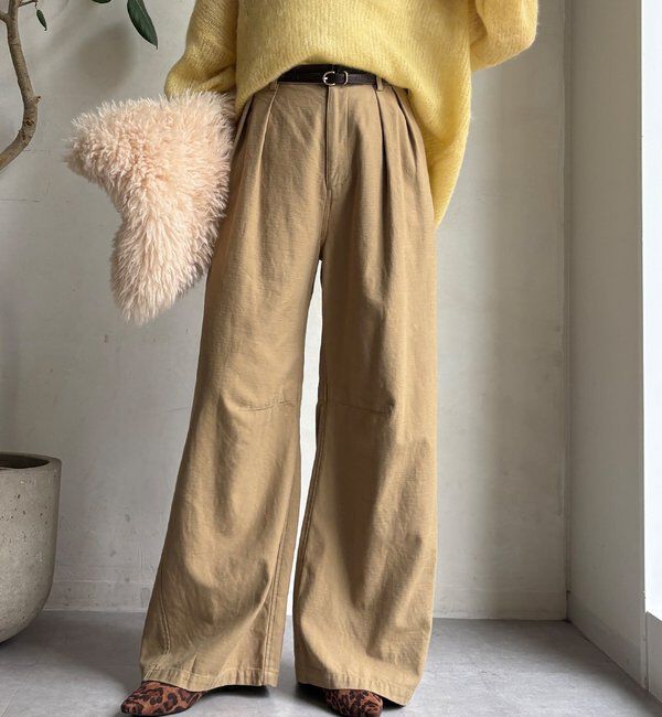  「タックトラウザーパンツ」|チノ|