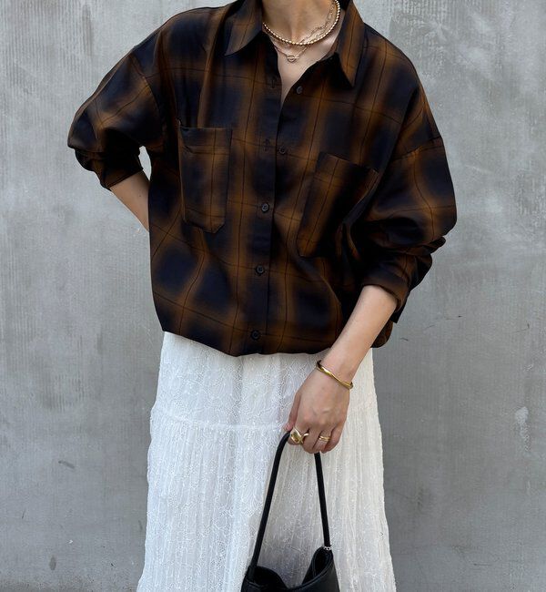  「オンブレチェックドロストシャツ」|シャツ・ブラウス|