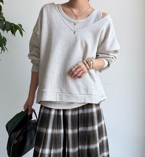  「【新色追加/インフルエンサーSAKURA企画】ラメスウェットタンクセット」|Tシャツ・カットソー|