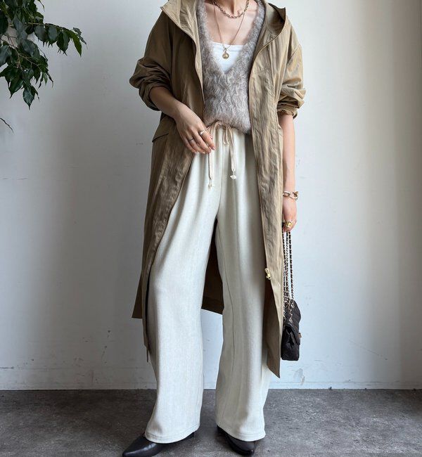  「フィブリルタッチフーディージップロングコート」|その他|