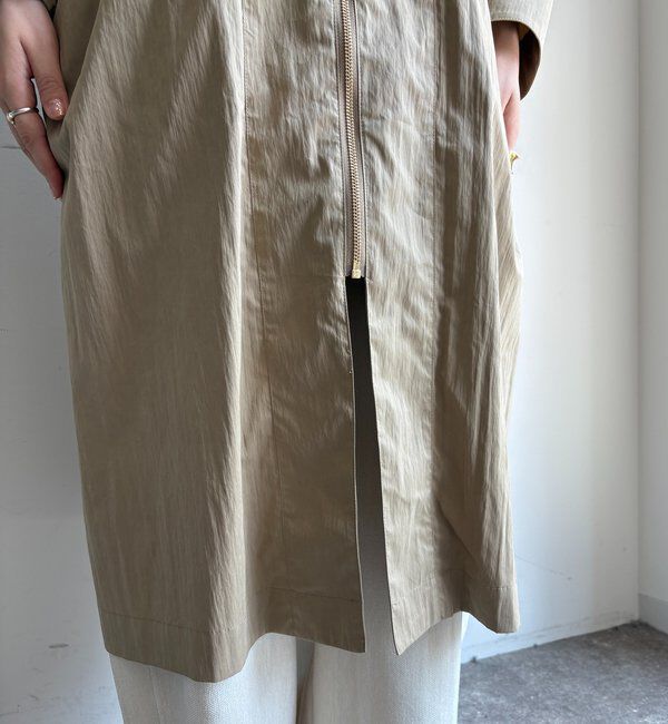  「フィブリルタッチフーディージップロングコート」|その他|