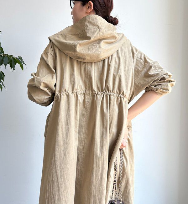  「フィブリルタッチフーディージップロングコート」|その他|