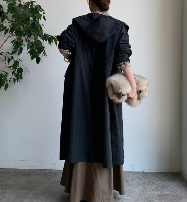  「フィブリルタッチフーディージップロングコート」|その他|