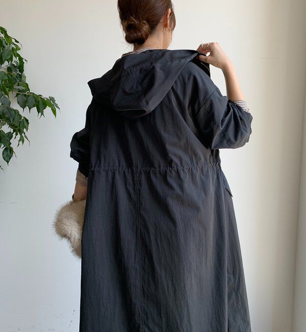  「フィブリルタッチフーディージップロングコート」|その他|